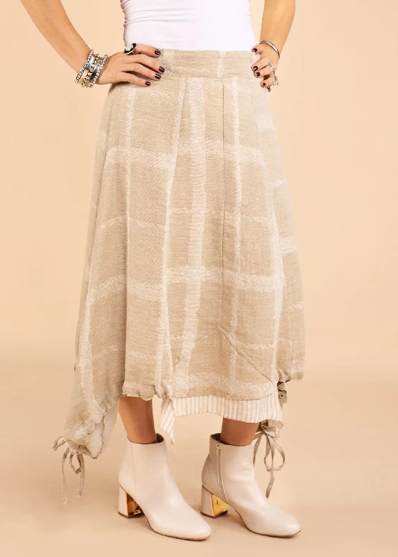 Adulis Linen Blend Skirt in Latte