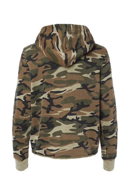 Alternative Womens Day Off Mineral Wash Hooded Sweatshirt Hoodie - Camo - NEW