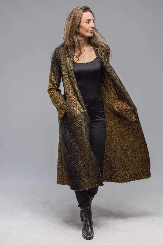 Caruba Long Duster In Gold