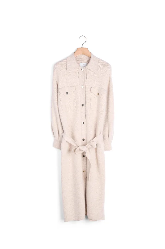 Cardi-coat long en laine