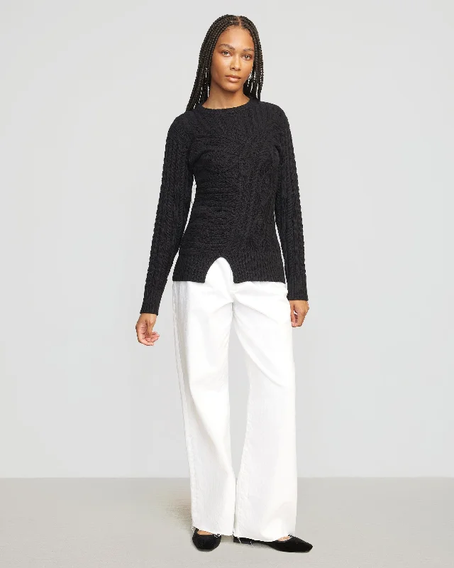 Imelda Cable Knit Crew Neck Sweater