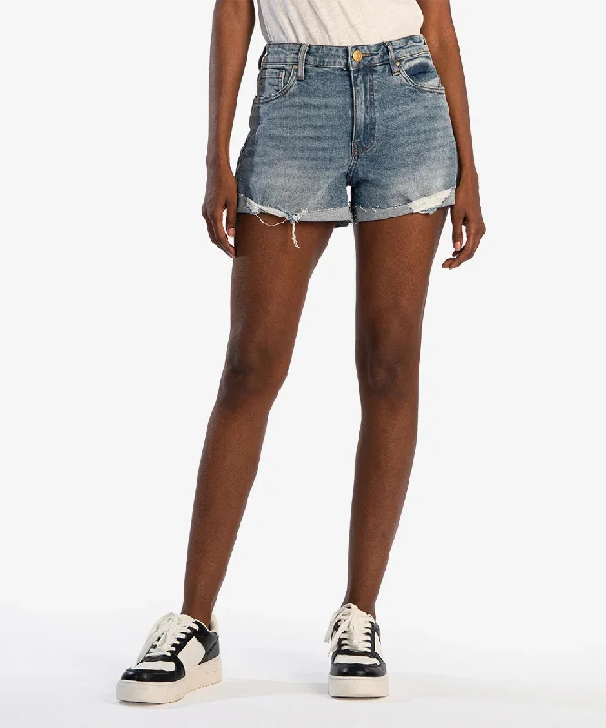 Jane High Rise Short with Roll up Fray Hem (Still)