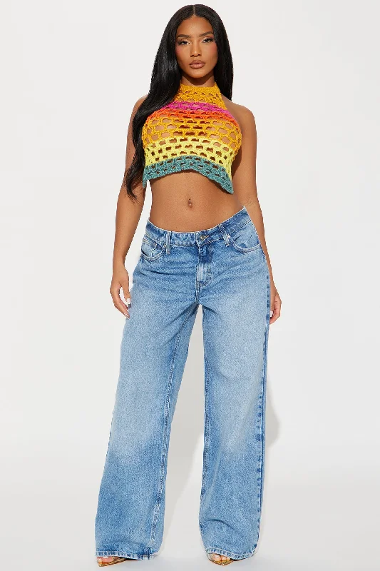 Neon Nights Crochet Top - Multi Color