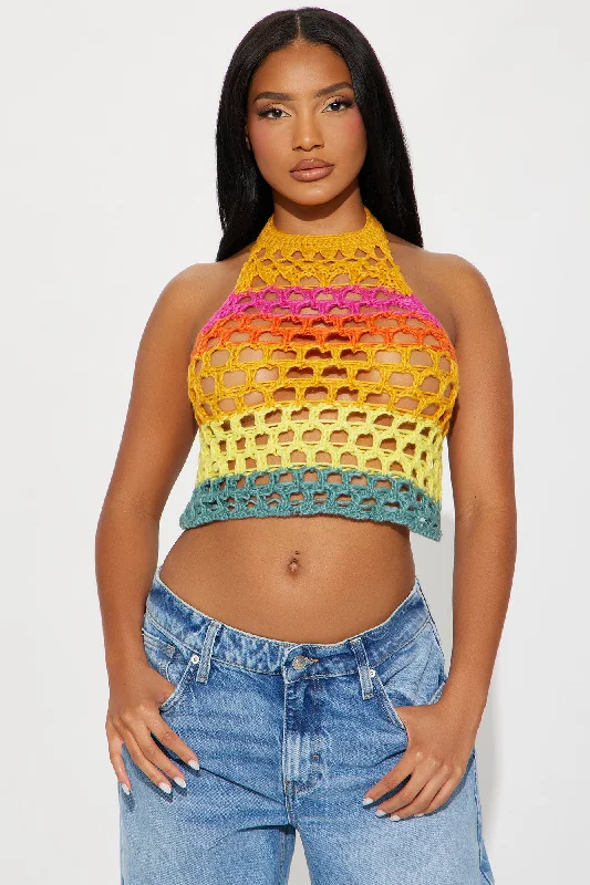 Neon Nights Crochet Top - Multi Color