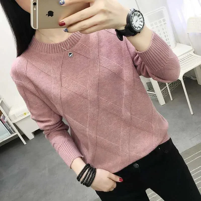 New Spring Autumn Sweater Women's Twist Pullover Loose Lazy Bottoming Thick Sweaters Outer Wear Pull Femme S-3XL