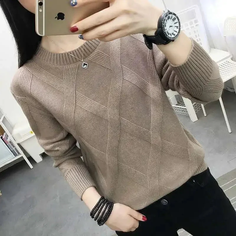 New Spring Autumn Sweater Women's Twist Pullover Loose Lazy Bottoming Thick Sweaters Outer Wear Pull Femme S-3XL