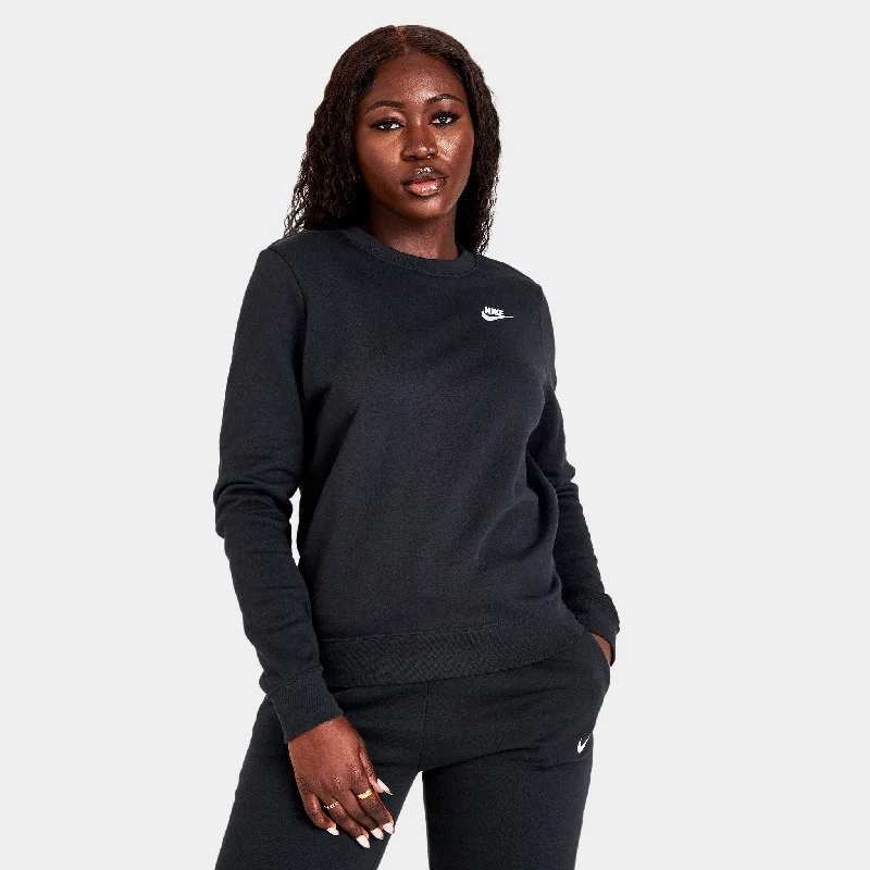 Nike Sportswear Women's Club Fleece Crewneck Black / White