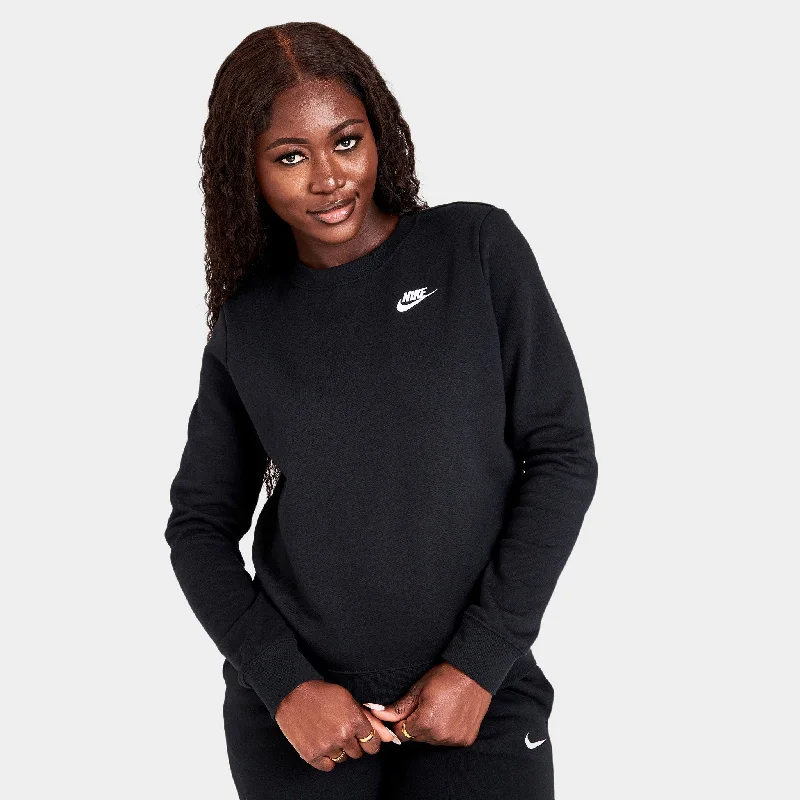 Nike Sportswear Women's Club Fleece Crewneck Black / White