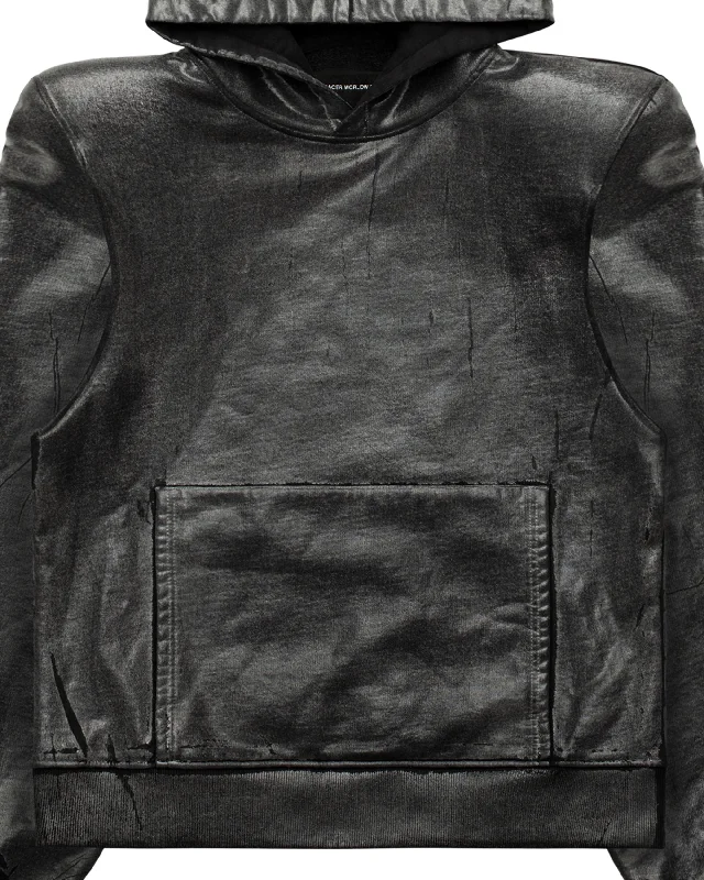 Waxed Shoulder Pad Hoodie