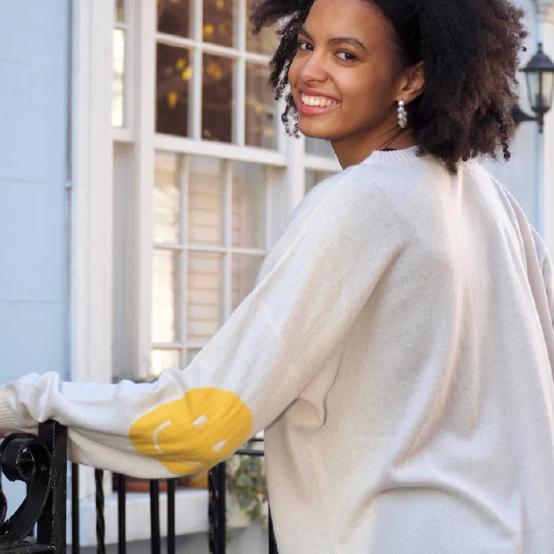 Smile Patch Cashmere Blend Sweater