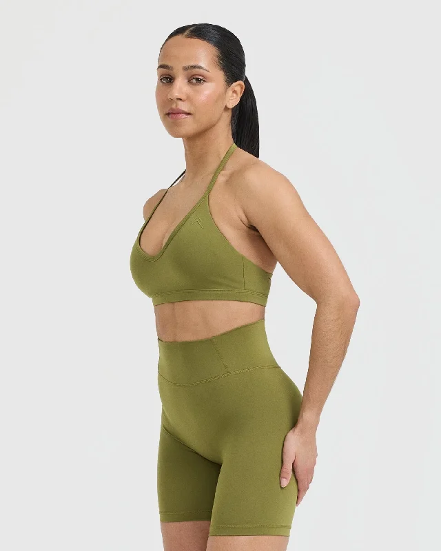 Timeless Strappy Bralette | Olive Green