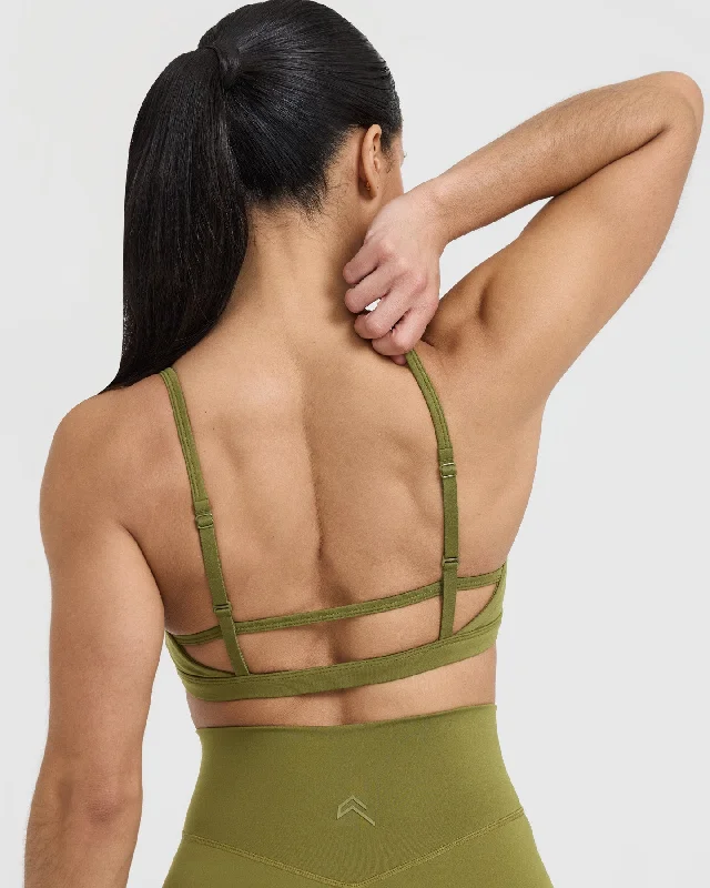 Timeless Strappy Bralette | Olive Green