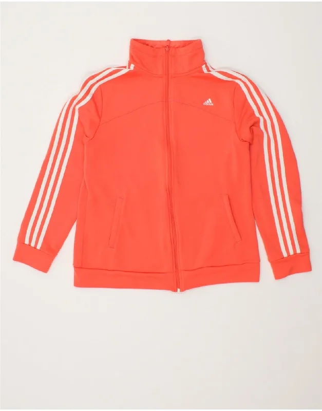 ADIDAS Womens Climalite Tracksuit Top Jacket UK 16/18 Large Orange