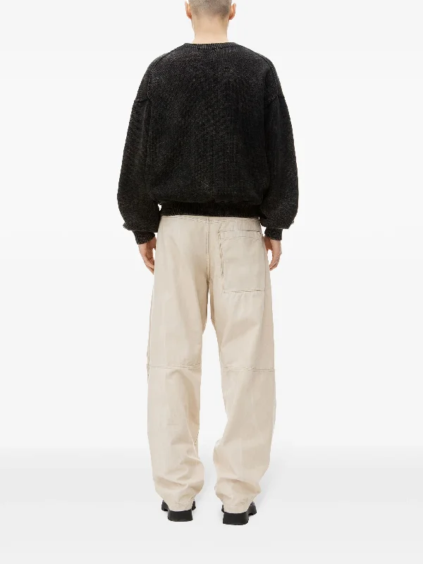 ALEXANDER WANG Oversized LS Pullover With Emboss Alexander Wang Logo