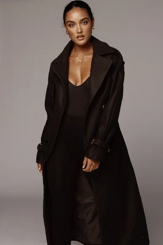 Black Beverly Trench Coat