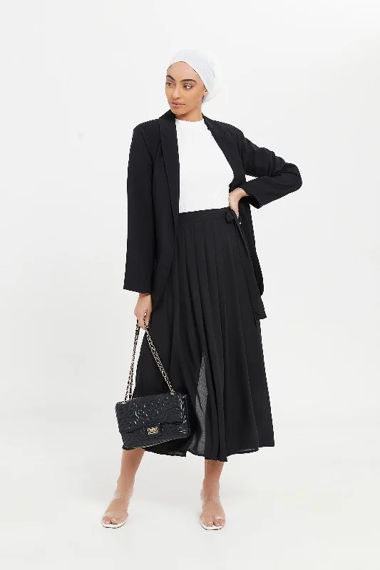 Women Black Long Sleeve Tailored Jacket