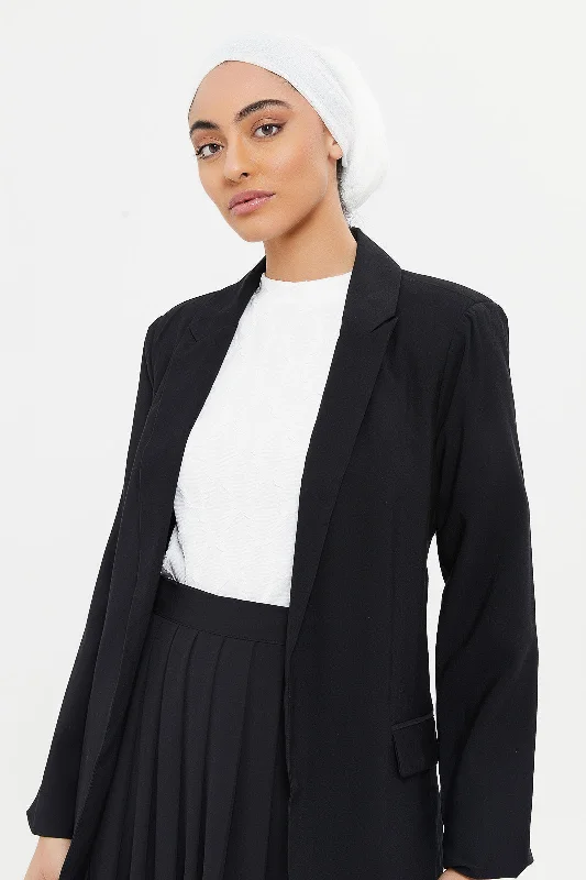 Women Black Long Sleeve Tailored Jacket