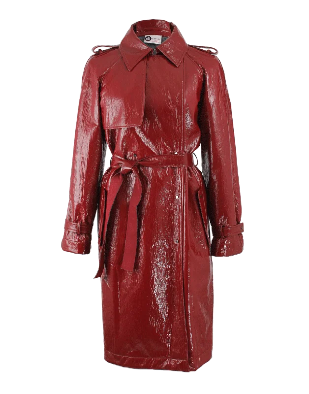 Coated-Cotton Belted Trench