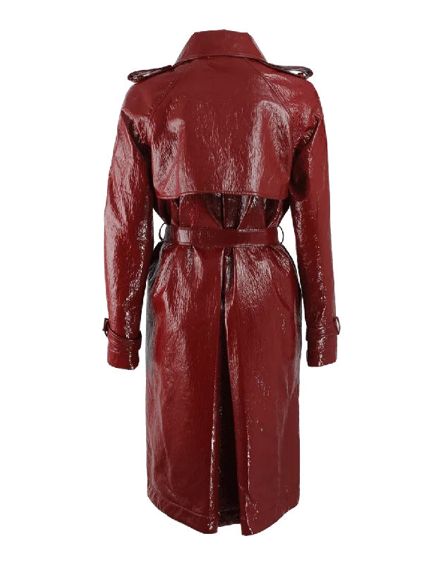 Coated-Cotton Belted Trench