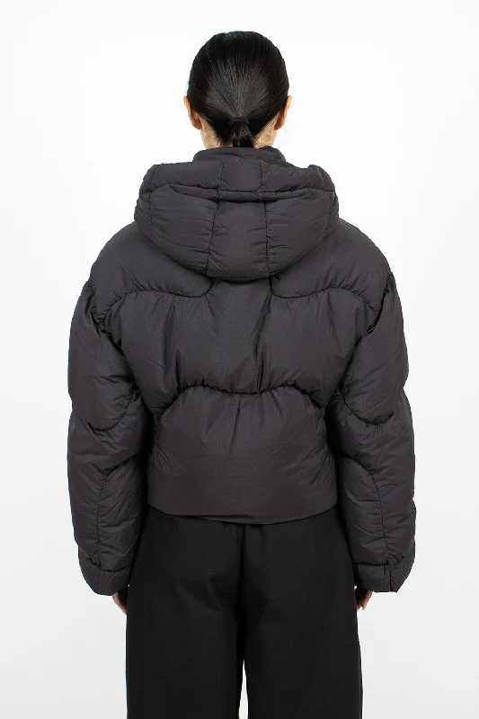 Hooded Puffer Jacket Black