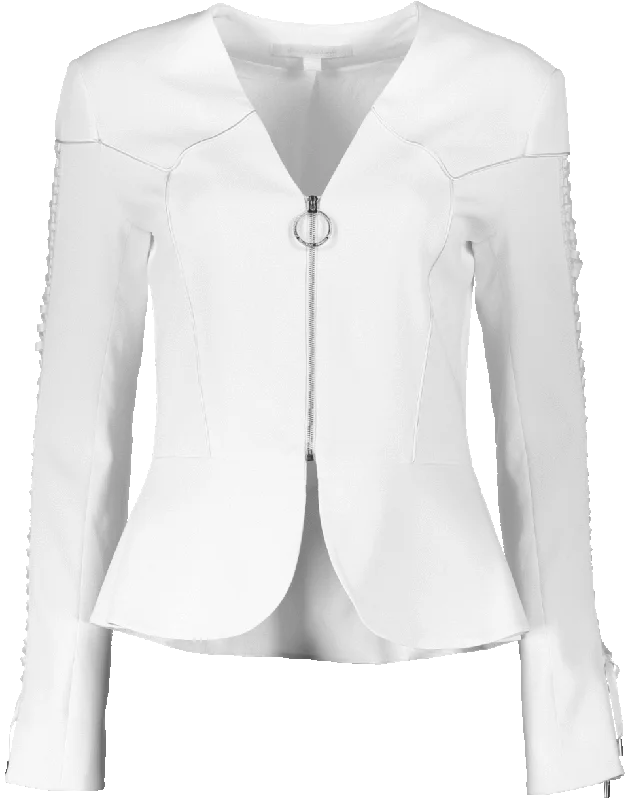 Laceup Crepe Peplum Blazer