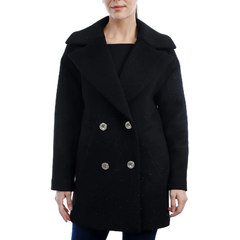 MICHAEL Michael Kors Womens Wool Heavy Pea Coat