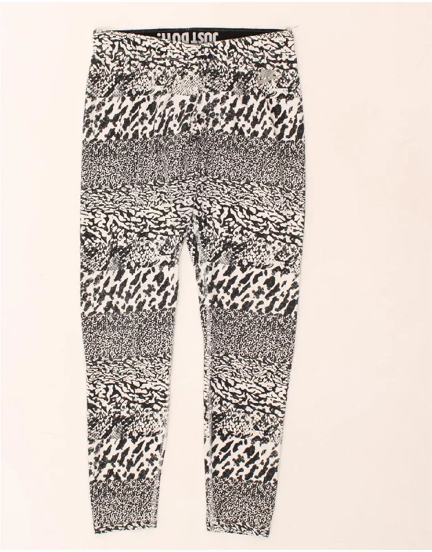 NIKE Womens Leggings UK 14 Large Black Animal Print