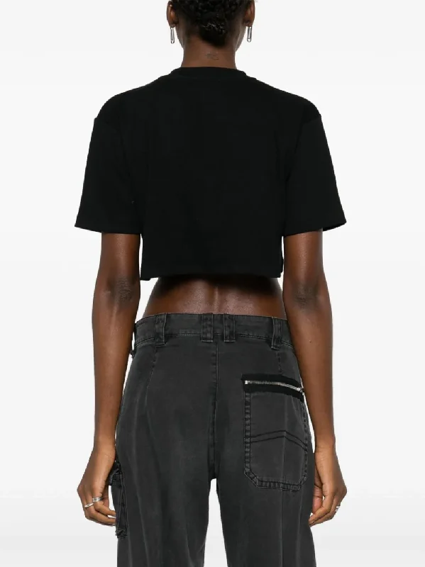 OFF-WHITE Women Off Stamp Rib Cropped Tee