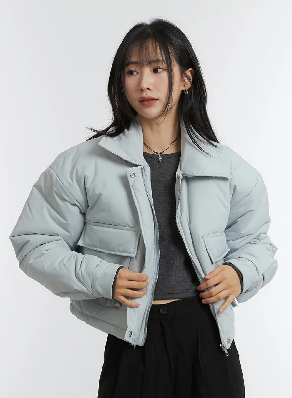 Pocket Crop Puffer Jacket OD311