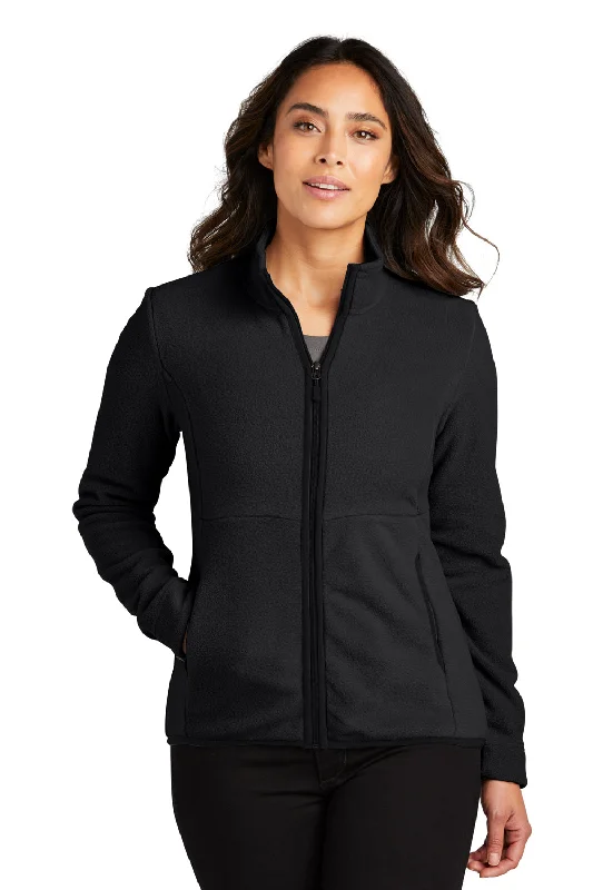 Port Authority Womens Connection Pill Resistant Fleece Full Zip Jacket - Deep Black