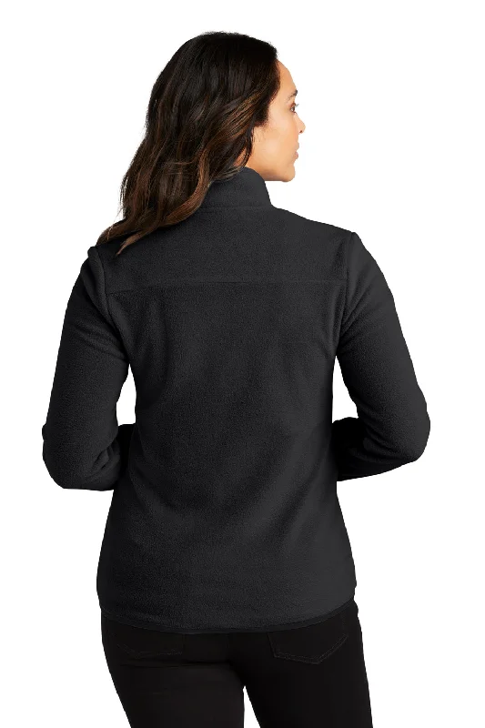 Port Authority Womens Connection Pill Resistant Fleece Full Zip Jacket - Deep Black