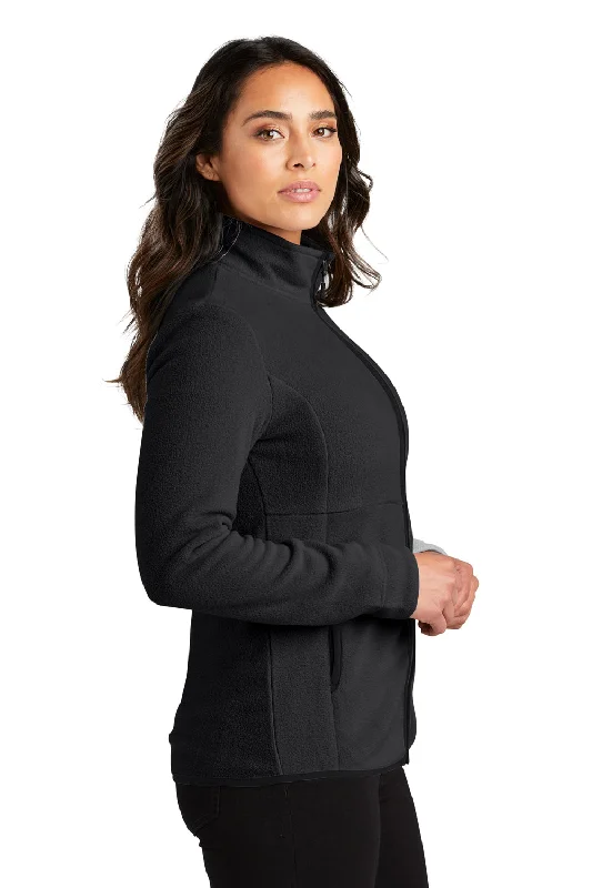 Port Authority Womens Connection Pill Resistant Fleece Full Zip Jacket - Deep Black