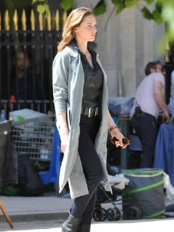 Rebecca Ferguson Mi6 Grey Trench Coat For Women