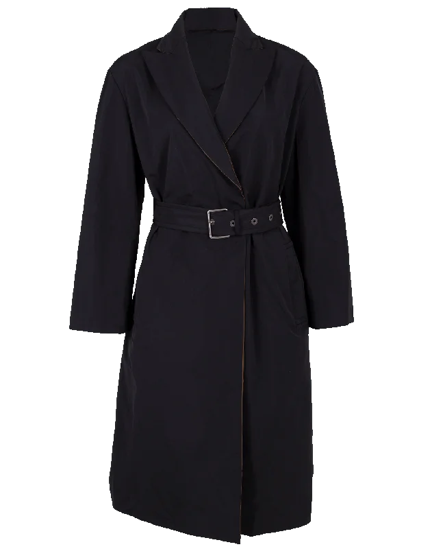 Reversible Taffeta Trench Coat