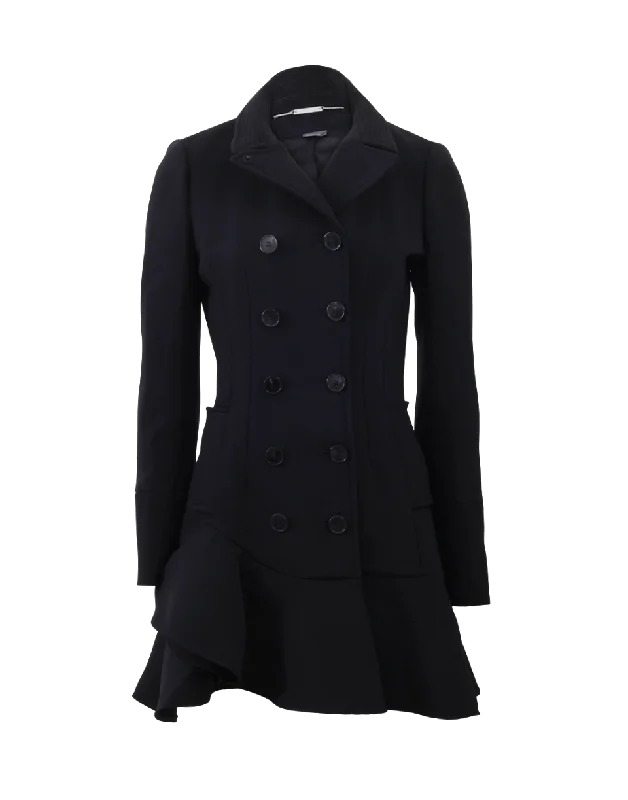 Scuba Wool Peplum Coat