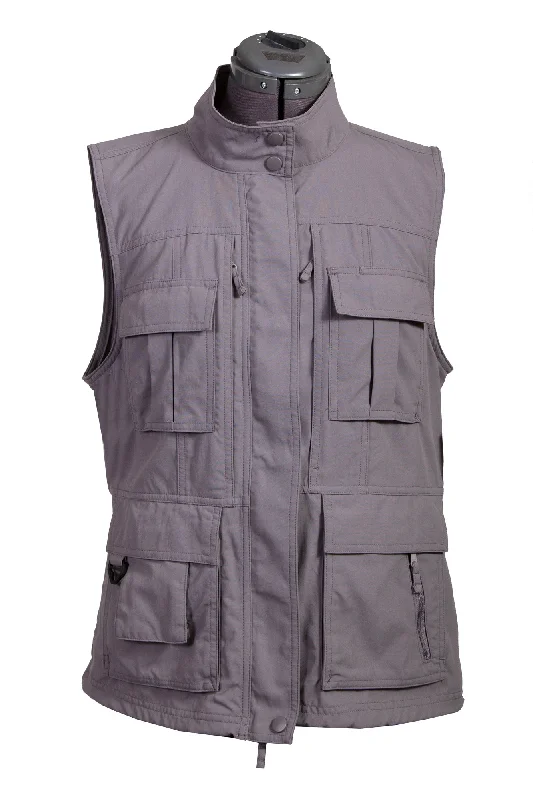 Scully Womens Silver Nylon Petite Pocket Vest