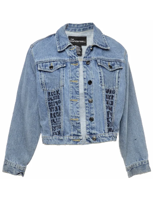 Single Breasted Denim Jacket - M