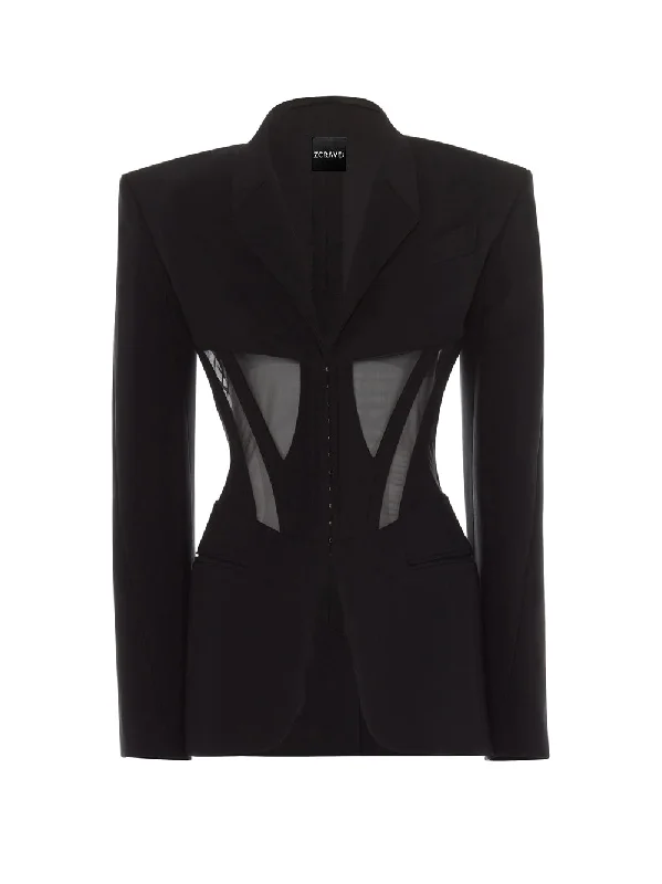 STARDI Cutout Corseted Blazer