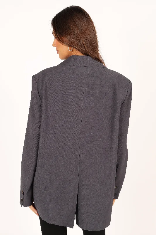 Stephanie Oversized Blazer - Charcoal