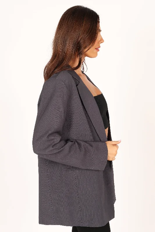 Stephanie Oversized Blazer - Charcoal