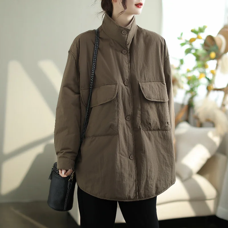 Winter Loose Casual Minimalist Cotton Quilted Coat