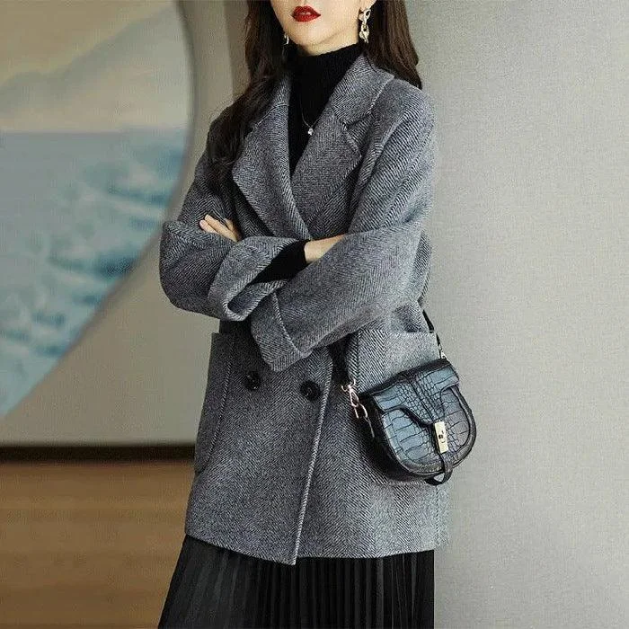 Women's Fashion New Woolen Mid-length Coat