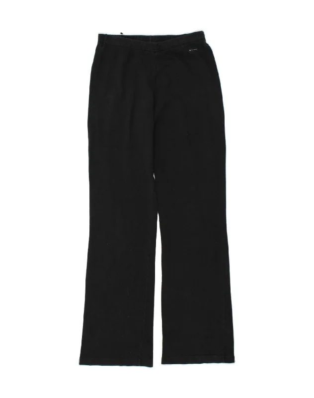 CHAMPION Womens Tracksuit Trousers UK 14 Medium Black Cotton