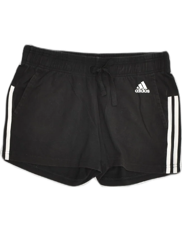 ADIDAS Womens Sport Shorts UK 6 XS Black Cotton