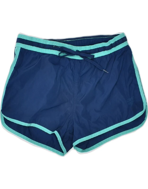 ARENA Womens Low Waist Sport Shorts UK 10 Small Blue Polyester