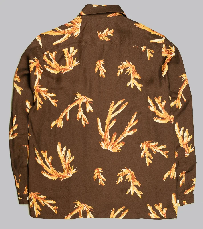 Bryceland's Rayon Shirt Coral Brown