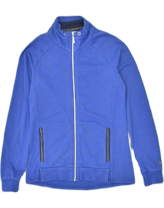 CHAMPION Womens Heritage Fit Tracksuit Top Jacket UK 10 Small Blue Cotton