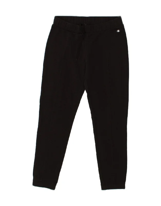 CHAMPION Womens Tracksuit Trousers Joggers UK 14 Large Black Cotton