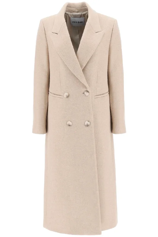 Ivy oak cayenne double-breasted wool coat IO1123F1122 SAND MELANGE