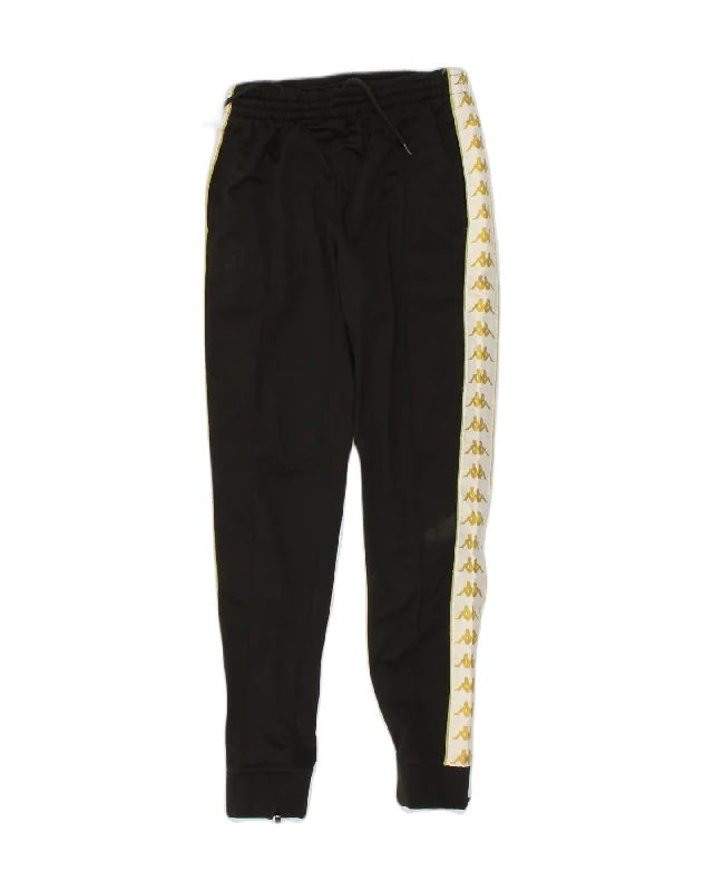 KAPPA Womens Tracksuit Trousers Joggers UK 10 Small Black